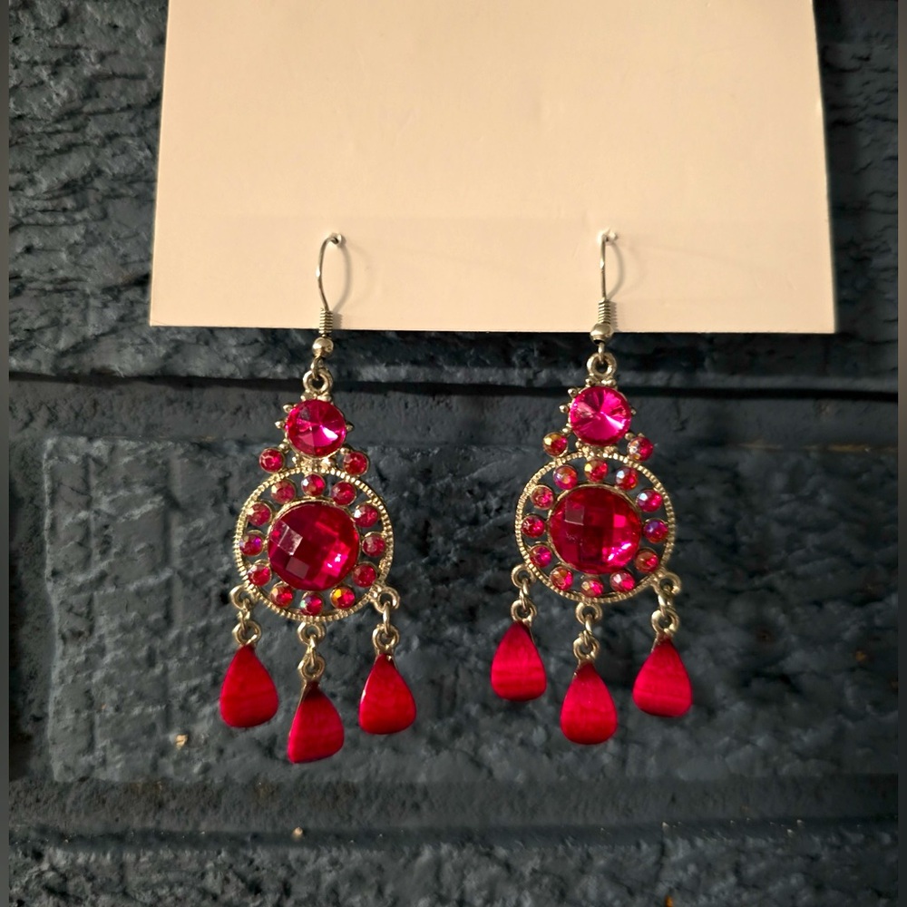 Forever 21 Burgundy red Earrings new
